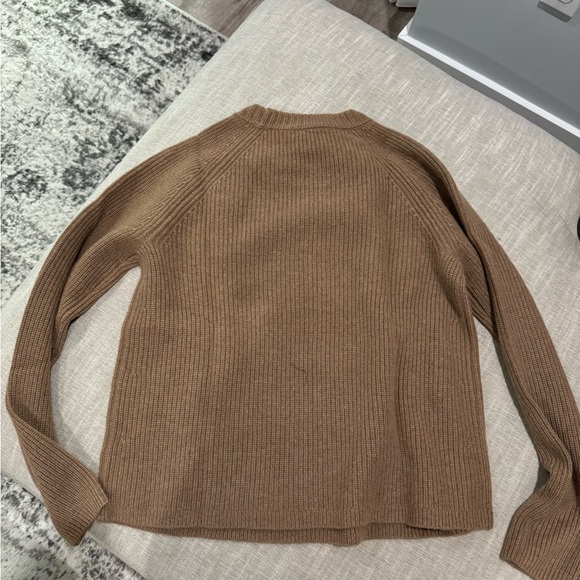 COPY - BRAND NEW. Mongolian Cashmere Fisherman Crewneck Sweater. SIZE M. Tan - Picture 6 of 8